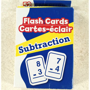 Subtraction Flash Cards Math Educational Mathematics Set of 52